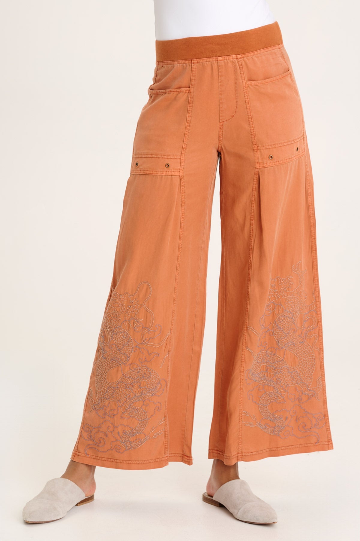 XCVI Pheodora Embroidered Pant 