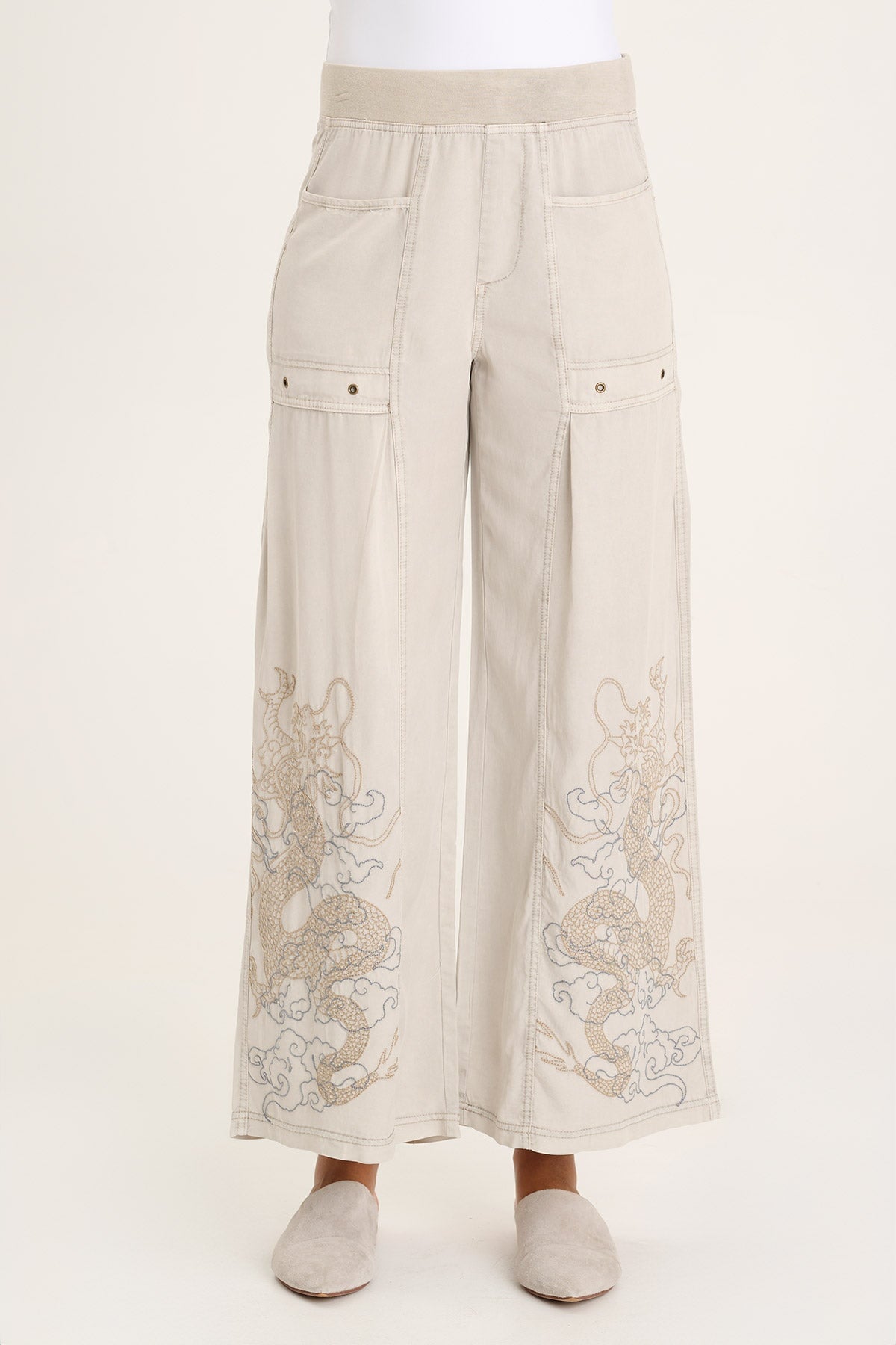 XCVI Pheodora Embroidered Pant 