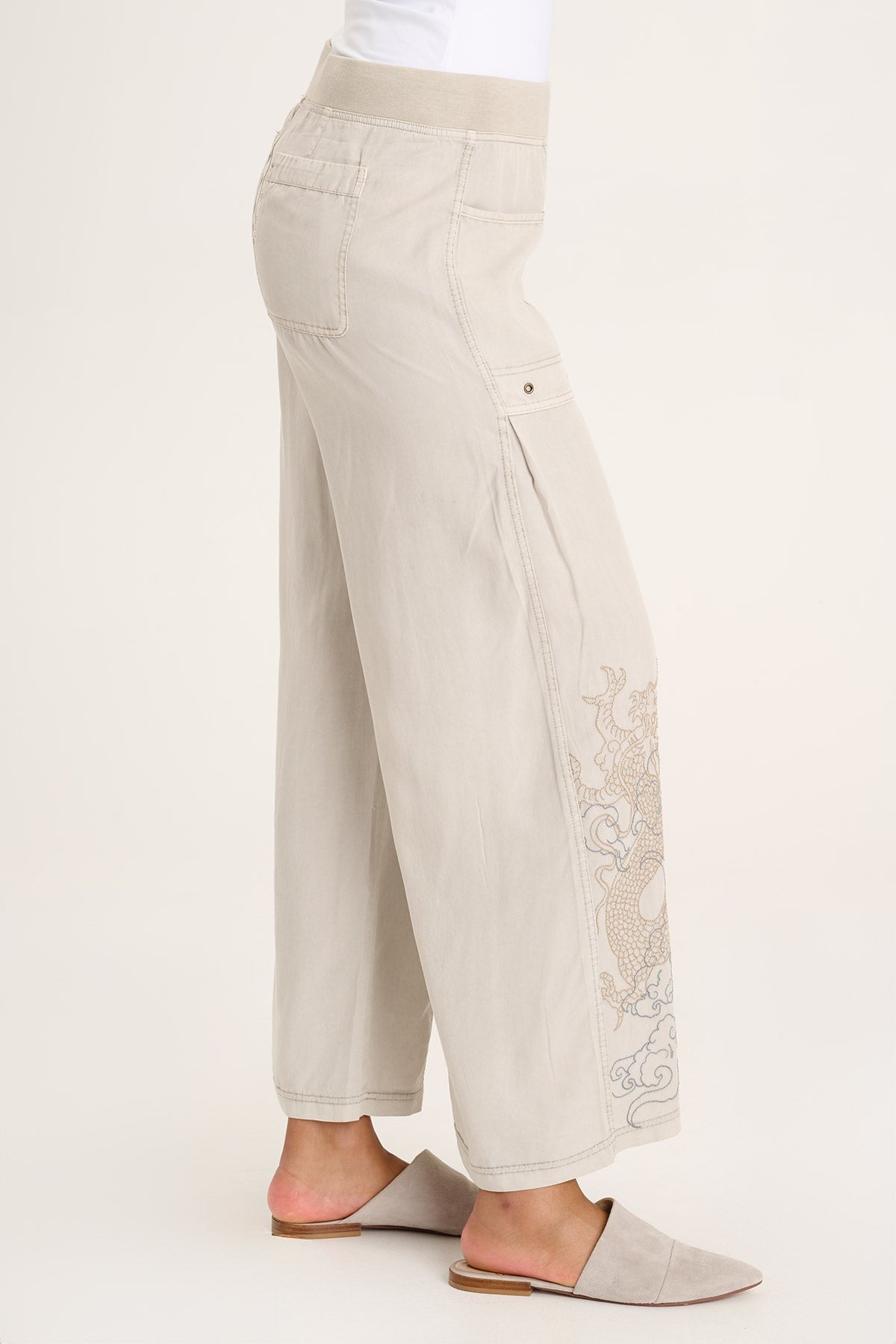 XCVI Pheodora Embroidered Pant 